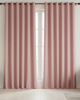 LEE TEXTURED EYELET CURTAIN BLUSH
